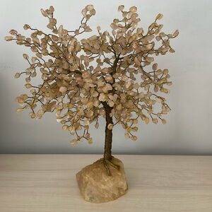 Large Citrine Gemstone Tree On Amethyst Base